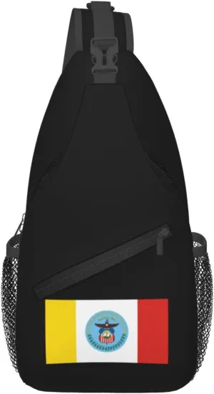Flag Of Columbus, Ohio Crossbody Bags For Women Men Chest Backpack Gym Shoulder Bag Travel Outdoor Sports Casual Crossbody Bags