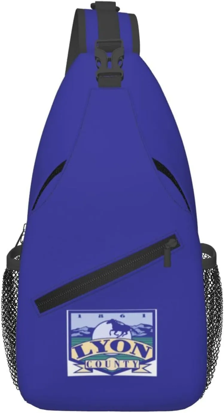 Flag Of Lyon County, Nevada Crossbody Bags For Women Men Chest Backpack Gym Shoulder Bag Travel Outdoor Sports Casual Crossbody Bags