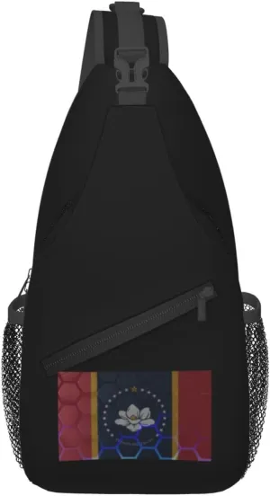 Flag Of Mississippi Crossbody Bags For Women Men Chest Backpack Gym Shoulder Bag Travel Outdoor Sports Casual Crossbody Bags