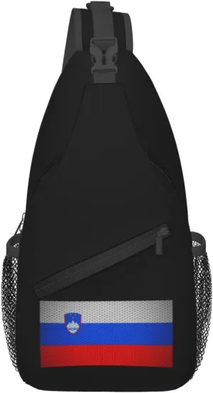 Flag Of Slovenia Crossbody Bags For Women Men Chest Backpack Gym Shoulder Bag Travel Outdoor Sports Casual Crossbody Bags