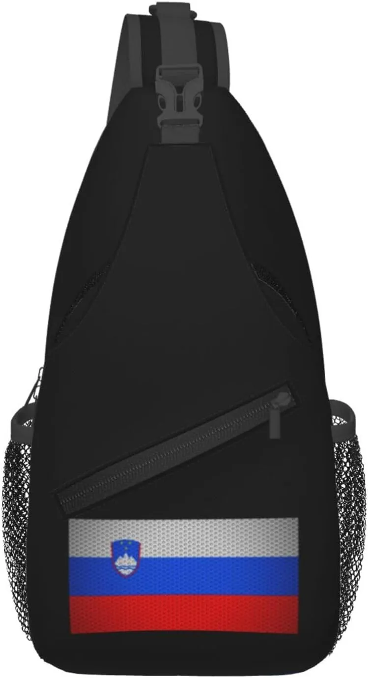 Flag Of Slovenia Crossbody Bags For Women Men Chest Backpack Gym Shoulder Bag Travel Outdoor Sports Casual Crossbody Bags