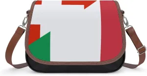 Flag of Switzerland and Italy Fashion Crossbody Bags for Women Lightweight Shoulder Handbags Travel Purse with Strap Custom Gifts