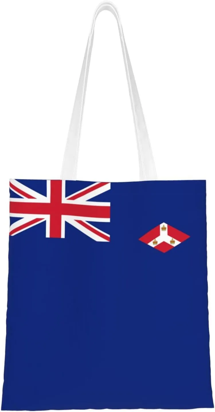Flag Of The British Straits Settlements (1925–1946) Tote Bag for Women Canvas Shopping Bags Reusable Large Capacity Casual Shoulder Handbags Grocery Bags DIY Gift Bags