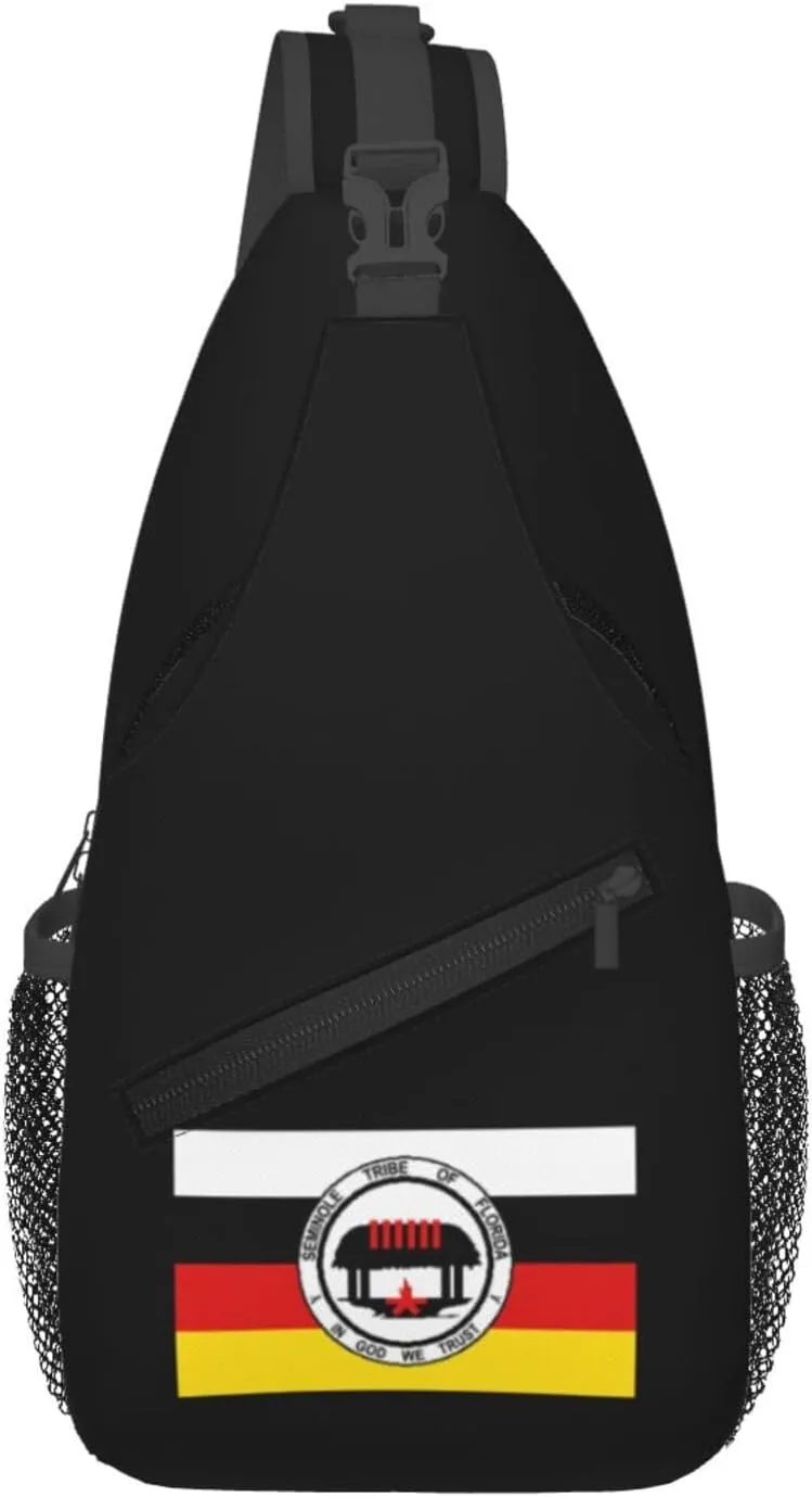 Flag Of The Seminole Tribe Of Florida Crossbody Bags For Women Men Chest Backpack Gym Shoulder Bag Travel Outdoor Sports Casual Crossbody Bags