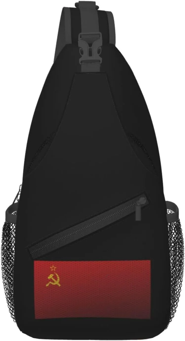 Flag Of The Soviet Union Crossbody Bags For Women Men Chest Backpack Gym Shoulder Bag Travel Outdoor Sports Casual Crossbody Bags