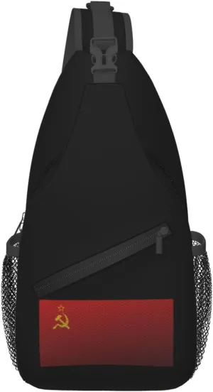 Flag Of The Soviet Union Crossbody Bags For Women Men Chest Backpack Gym Shoulder Bag Travel Outdoor Sports Casual Crossbody Bags