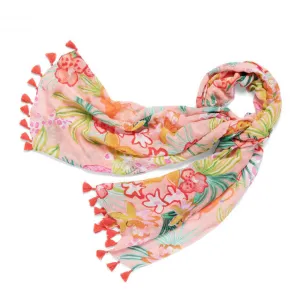 Flamingo Floral Scarf