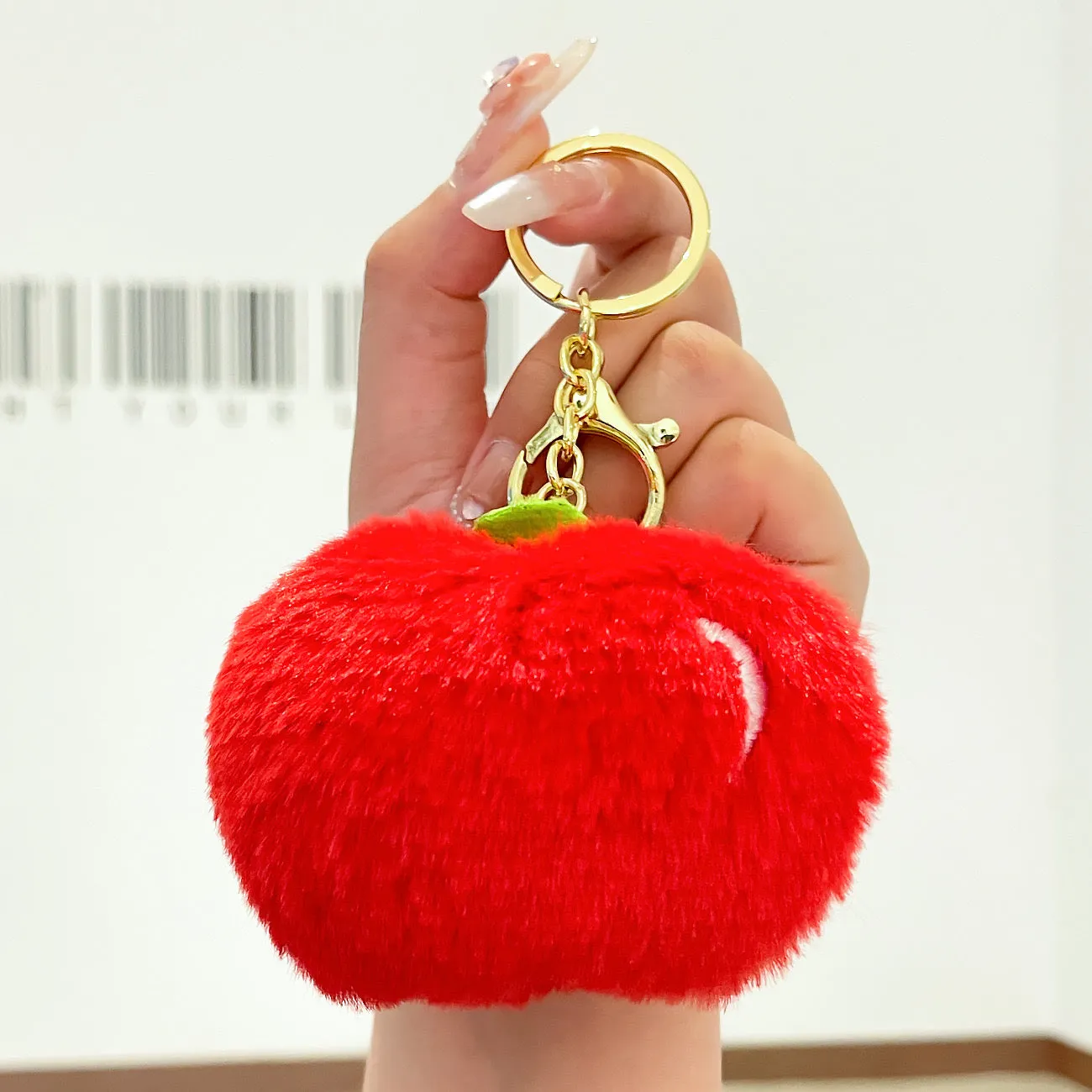 Fluffy Fruit Keychain