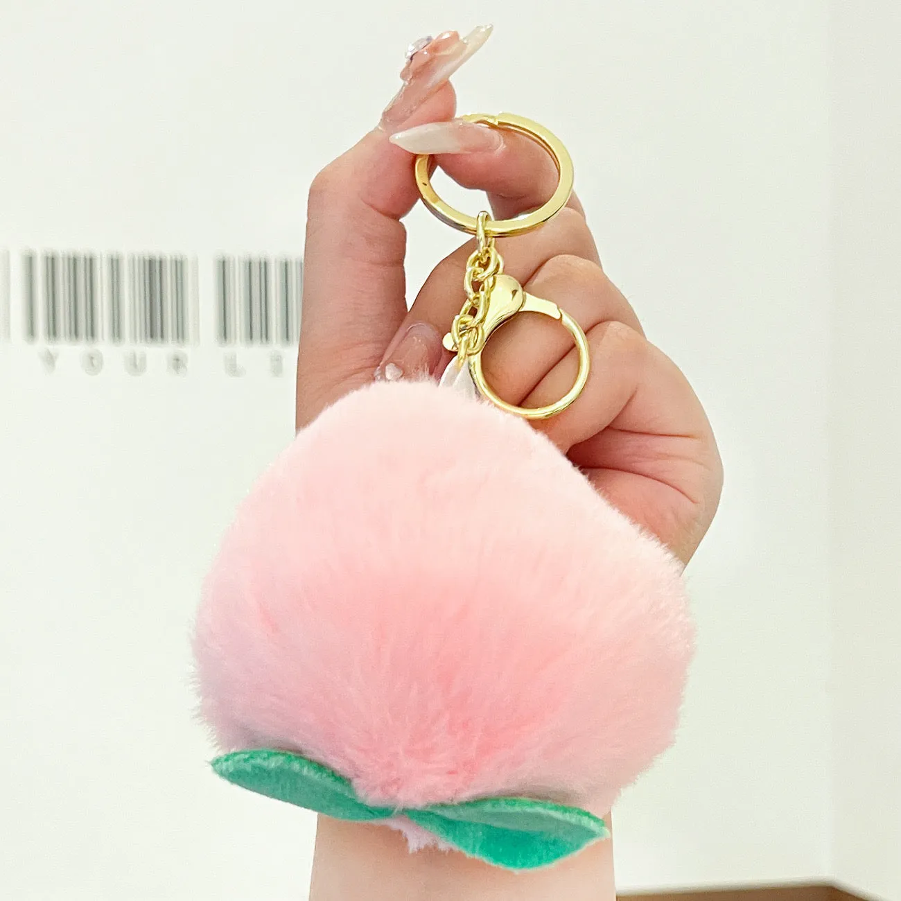 Fluffy Fruit Keychain