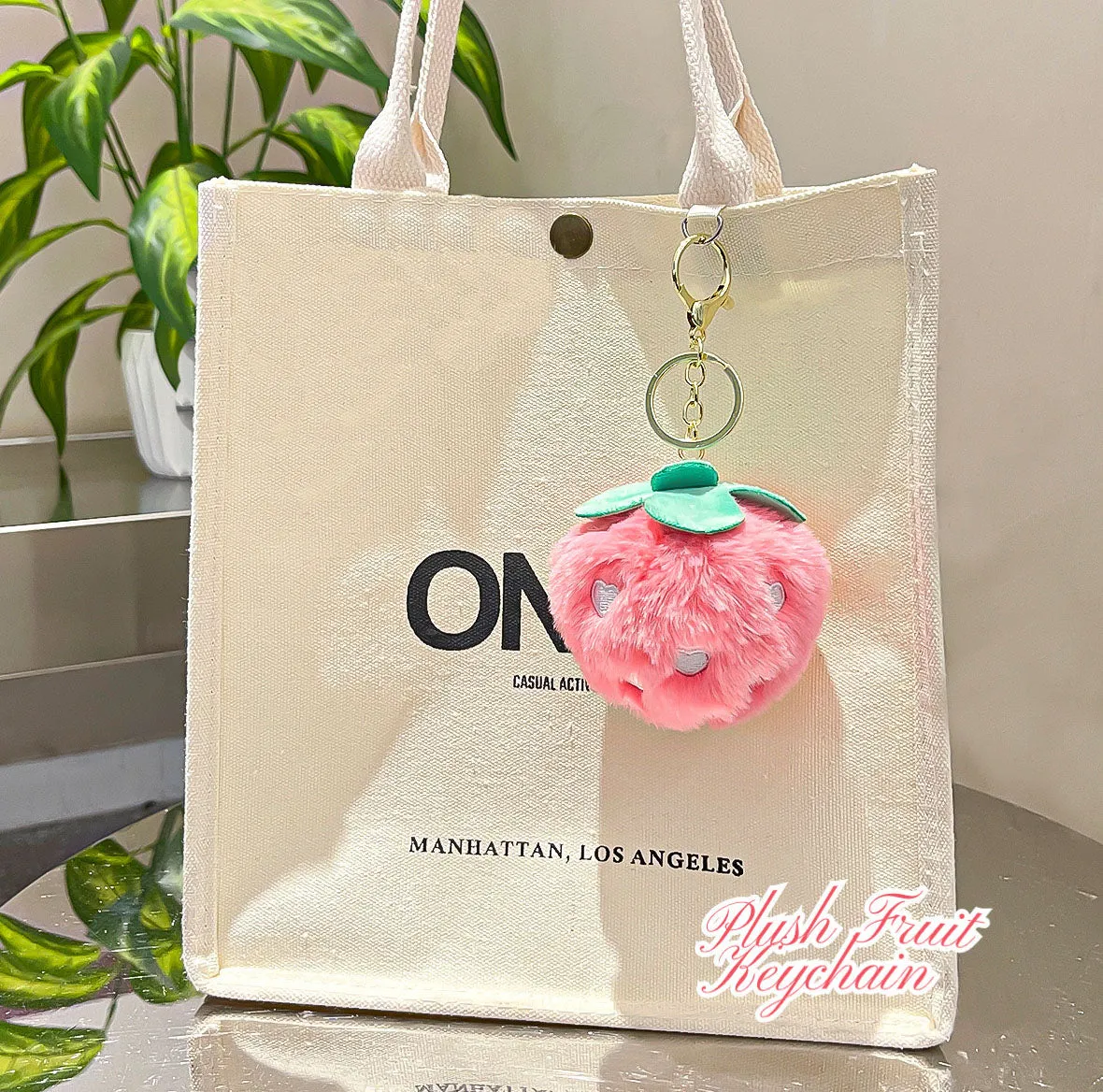 Fluffy Fruit Keychain