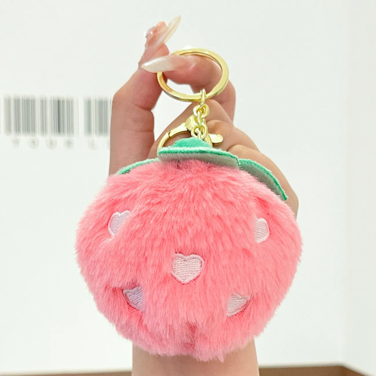 Fluffy Fruit Keychain