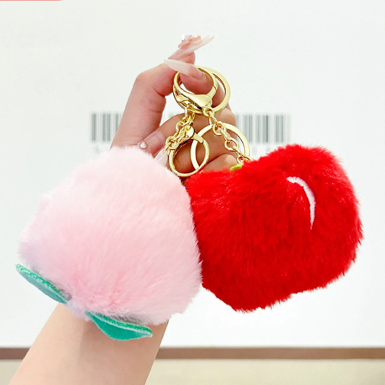 Fluffy Fruit Keychain