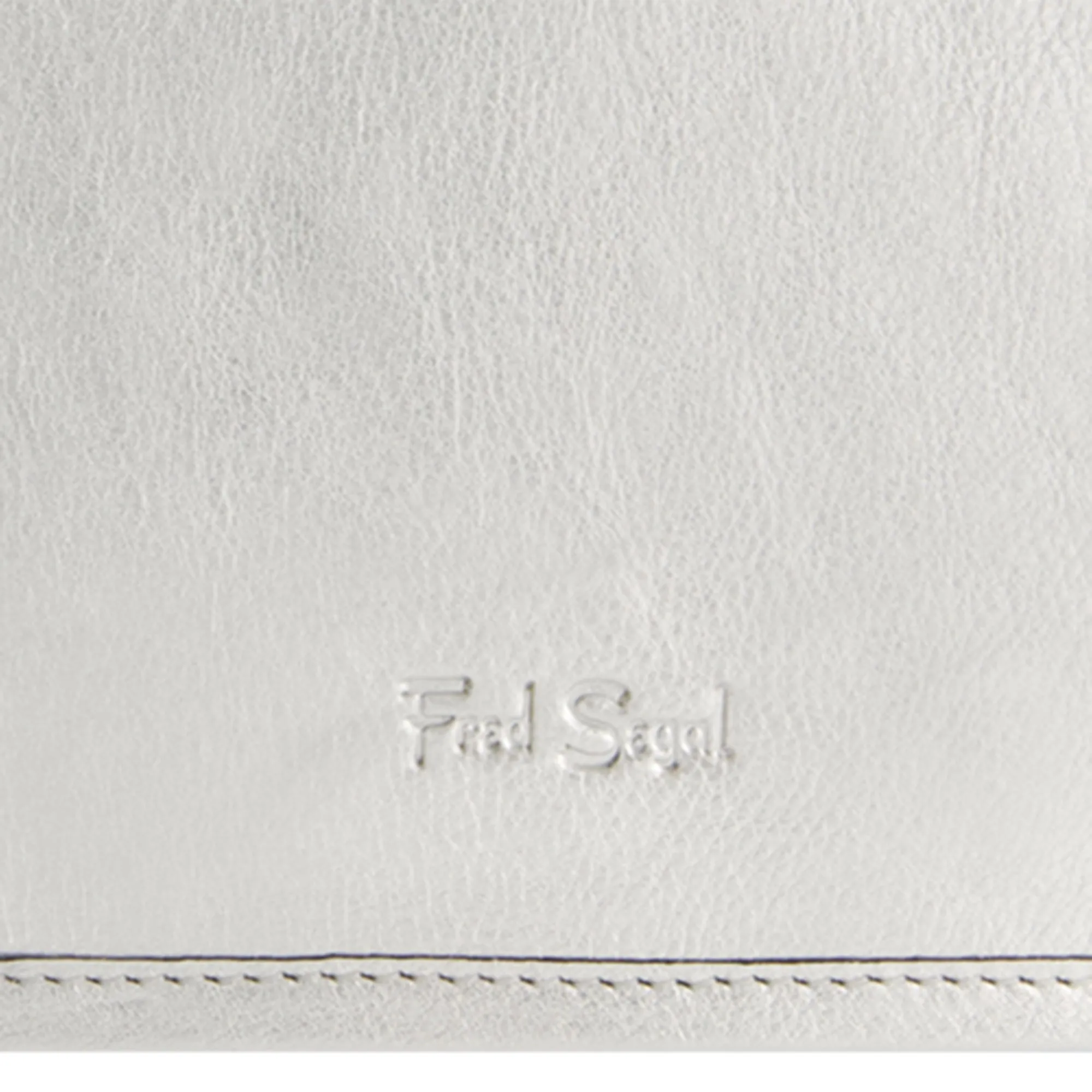 Fred Segal SMALL SMOOTH LEATHER VERTICAL TOTE, silver