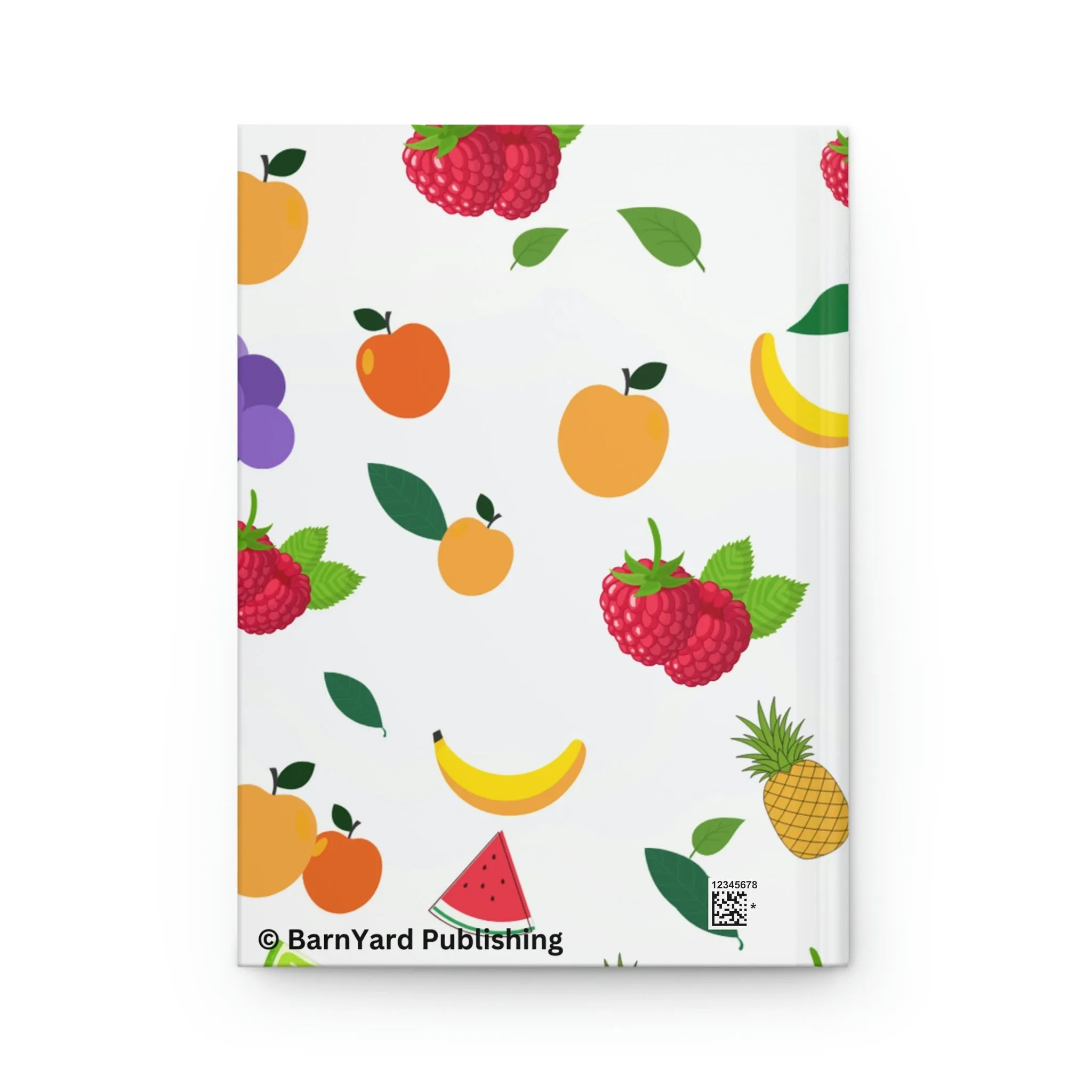 Fruit Pattern Hard Backed Lined Journal - 150 pages (75 sheets) - Perfect for Taking Notes, Journaling, or Fun Learning Projects!