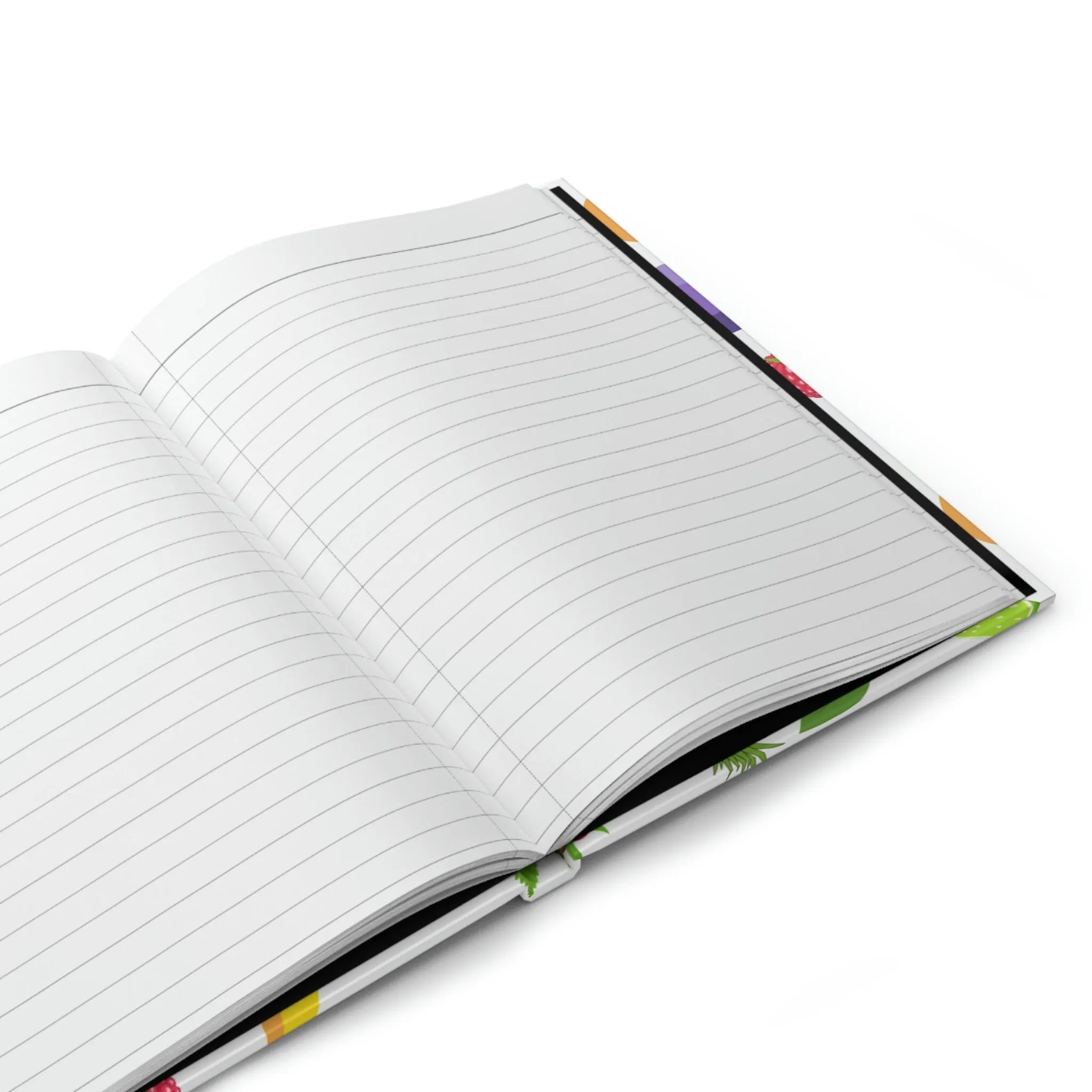 Fruit Pattern Hard Backed Lined Journal - 150 pages (75 sheets) - Perfect for Taking Notes, Journaling, or Fun Learning Projects!