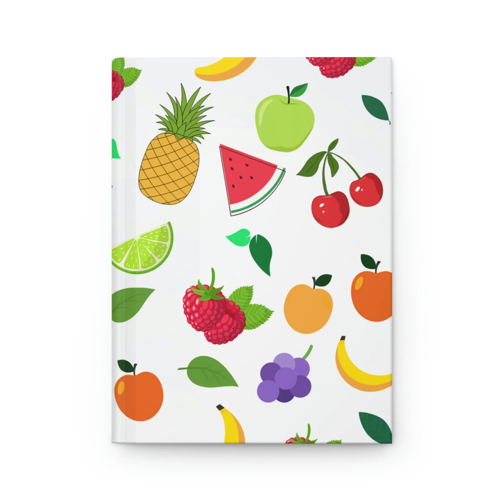 Fruit Pattern Hard Backed Lined Journal - 150 pages (75 sheets) - Perfect for Taking Notes, Journaling, or Fun Learning Projects!