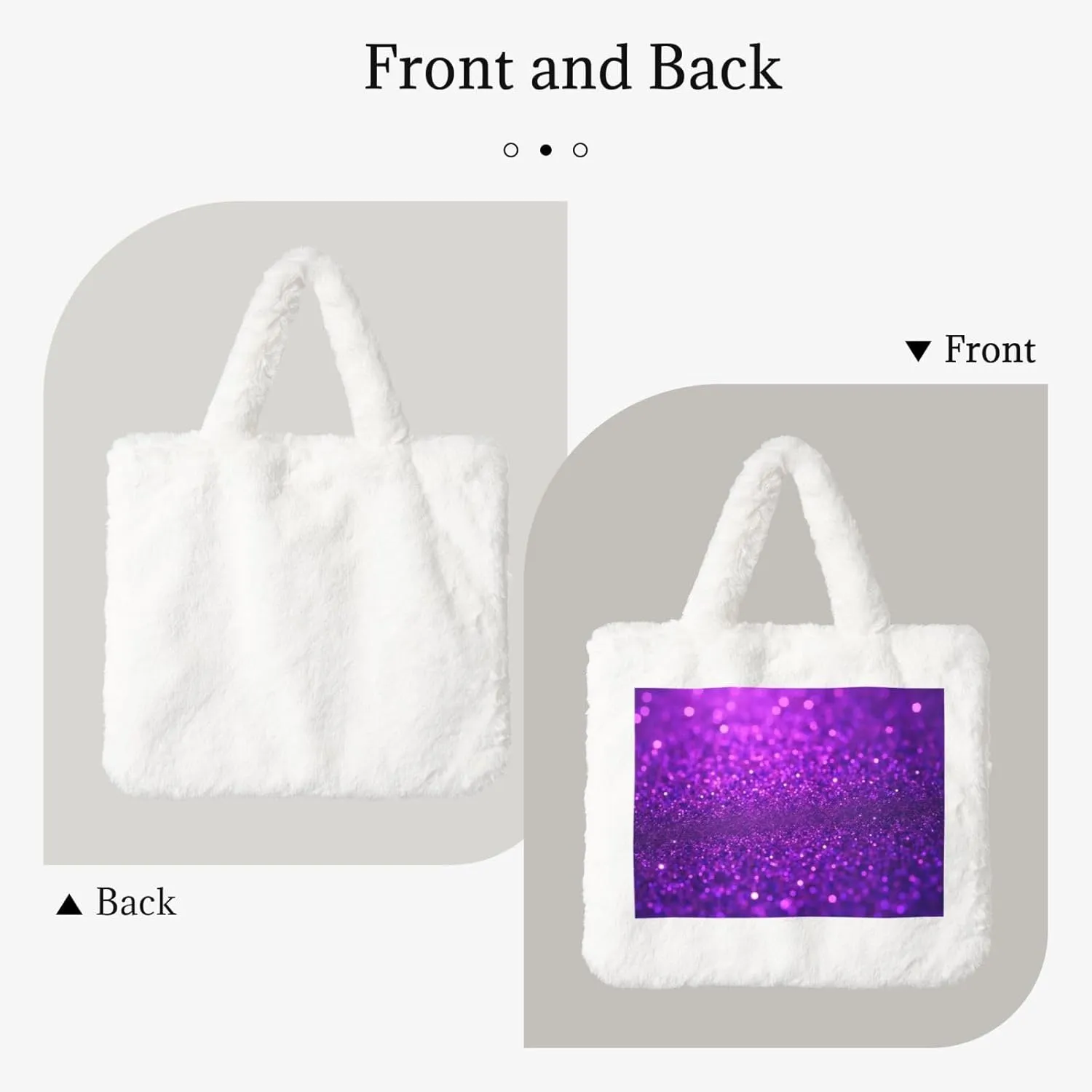 Furry Purse, Fluffy Tote Bag for Women Winter Faux Fur Bag Fuzzy Purse and Handbags