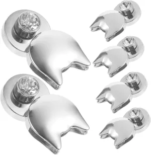 Gadpiparty 6Pcs Cat Shape Decorative Locks Purse Closure for Handbags Crossbody Bags and DIY Projects Lightweight and Durable Easy to Install for Cat Lovers