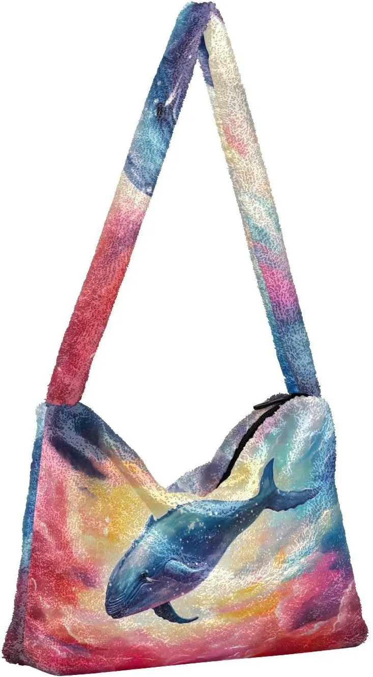 GAIGEO Colorful Forest Mushrooms Woman Shoulder Bag, Shoulder Bag for Women with Zipper, Womens Outdoor Bag
