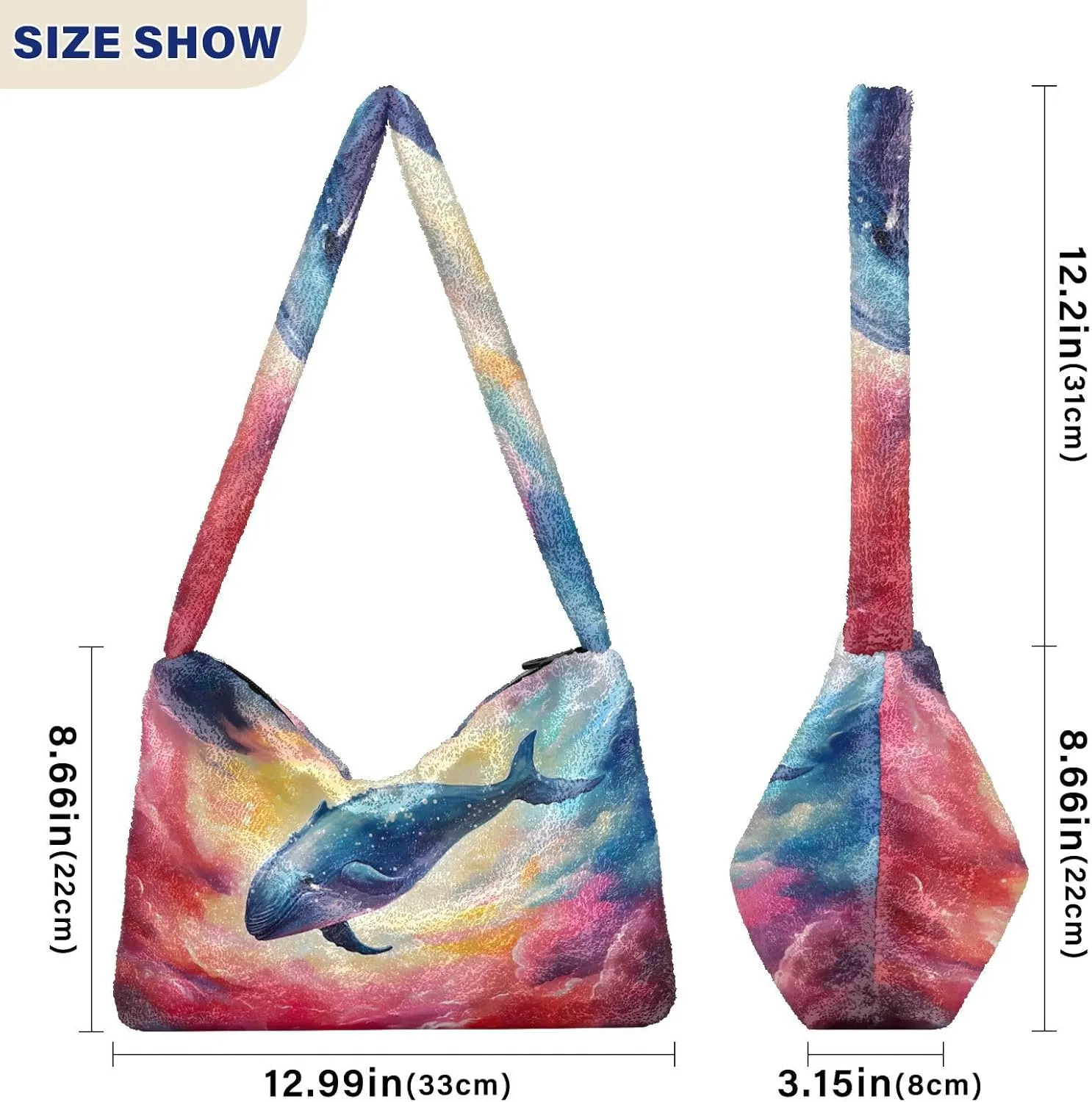 GAIGEO Colorful Forest Mushrooms Woman Shoulder Bag, Shoulder Bag for Women with Zipper, Womens Outdoor Bag