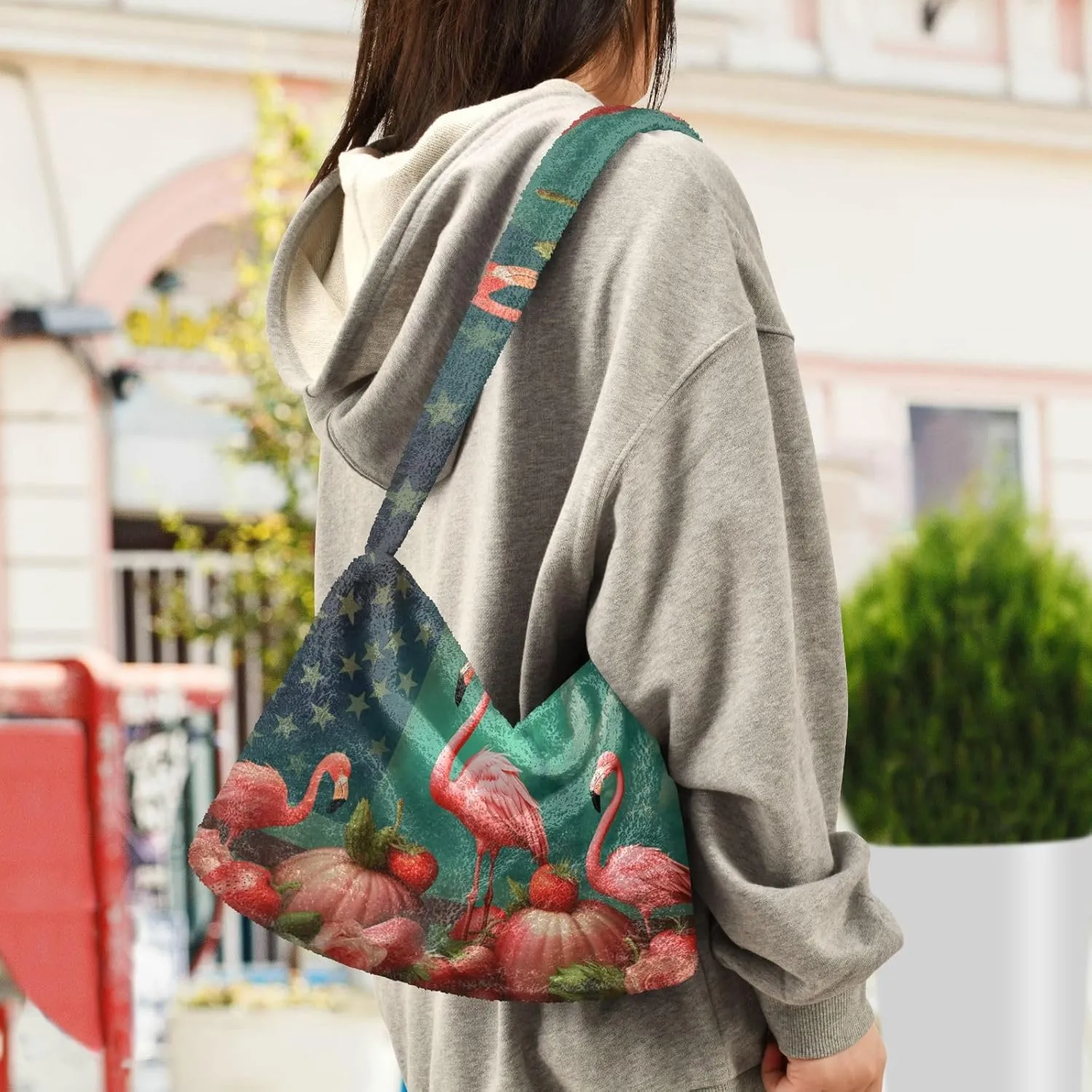 GAIGEO Colorful Stunning Phoenix Shoulder Handbag, Woman Shoulder Bag with Zipper, Autumn Handbags