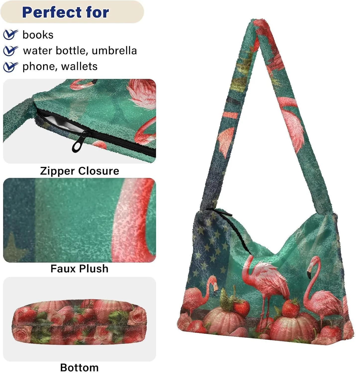GAIGEO Colorful Stunning Phoenix Shoulder Handbag, Woman Shoulder Bag with Zipper, Autumn Handbags