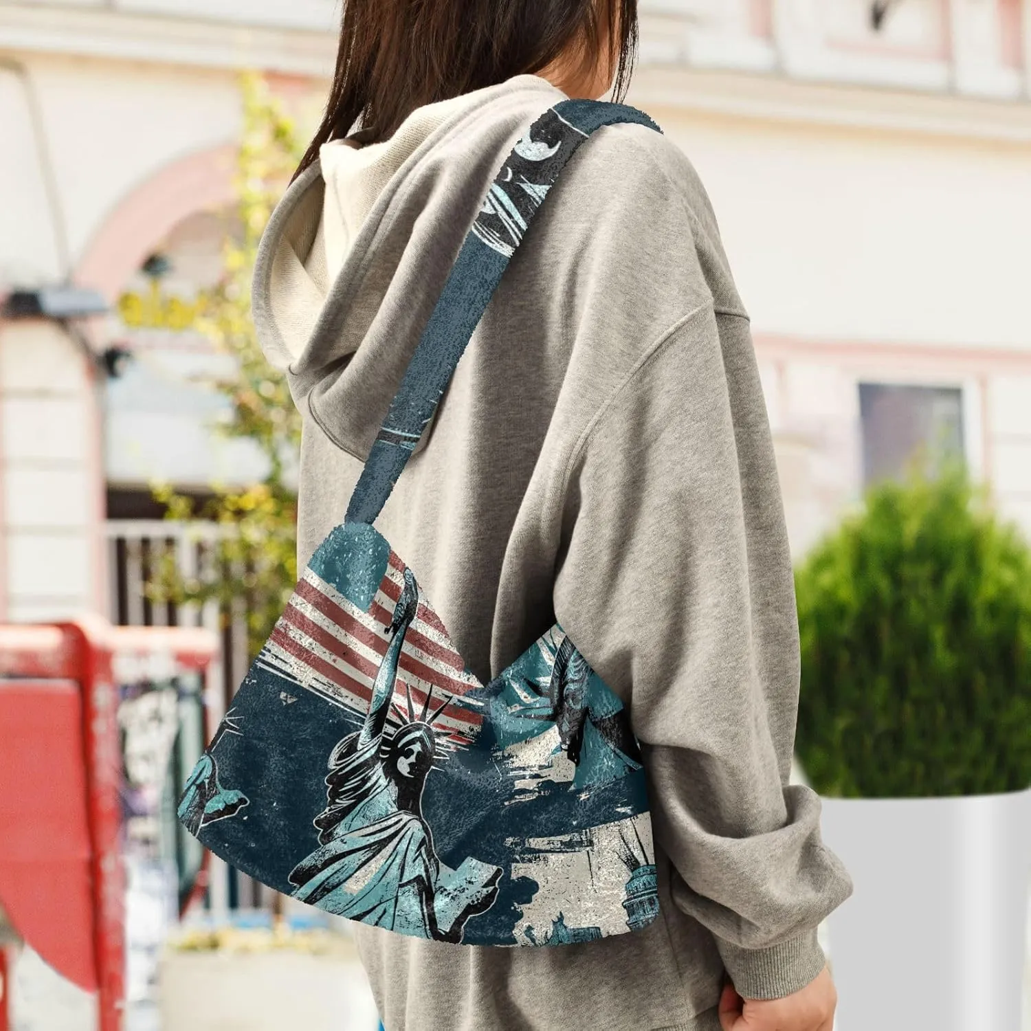 GAIGEO Colorful Stunning Phoenix Shoulder Handbag, Woman Shoulder Bag with Zipper, Autumn Handbags