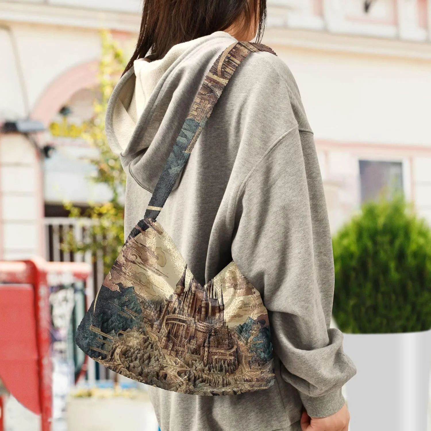 GAIGEO Fantasy Sea Of Clouds And Whale Women Shoulder Bag, Handbags for Women Shoulder Bag, Womens Outdoor Bag