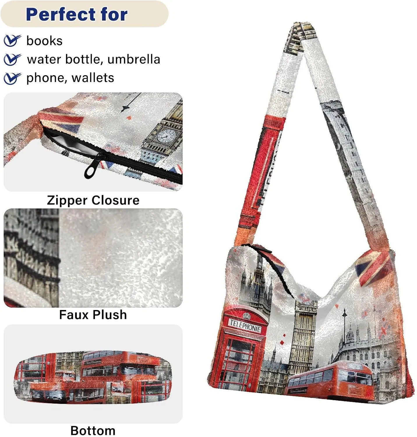 GAIGEO Fantasy World Flower Sea Shoulder Bag, Handbag Shoulder Bag, Crossbody Bookbag for Women