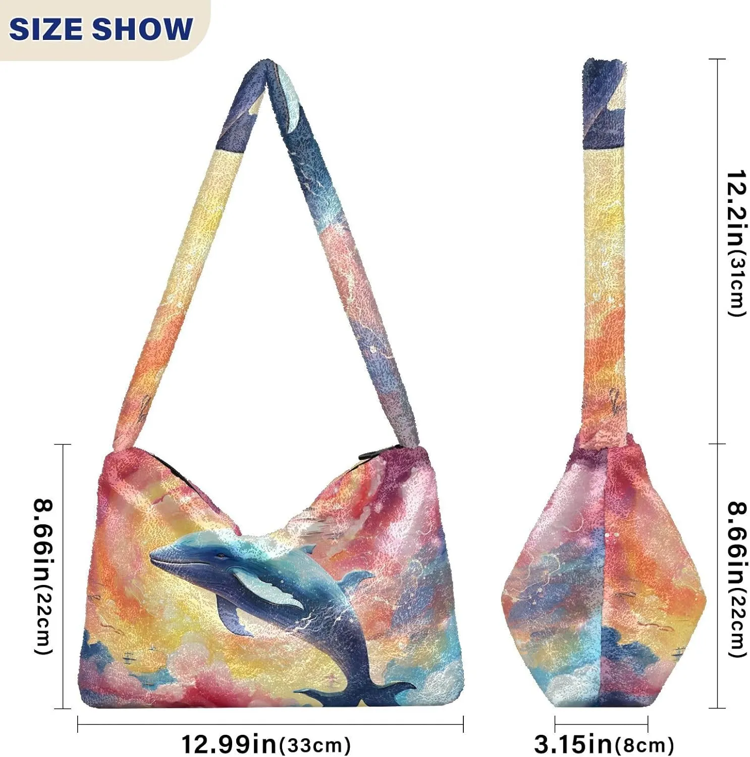 GAIGEO Fantasy World Flower Sea Shoulder Bag, Handbag Shoulder Bag, Crossbody Bookbag for Women