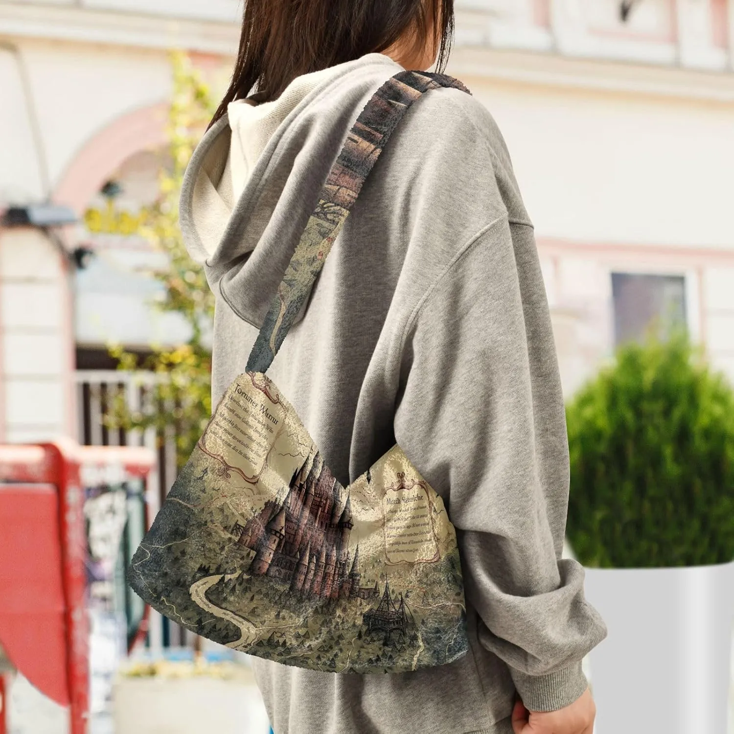 GAIGEO Fantasy World Flower Sea Shoulder Bag, Handbag Shoulder Bag, Crossbody Bookbag for Women
