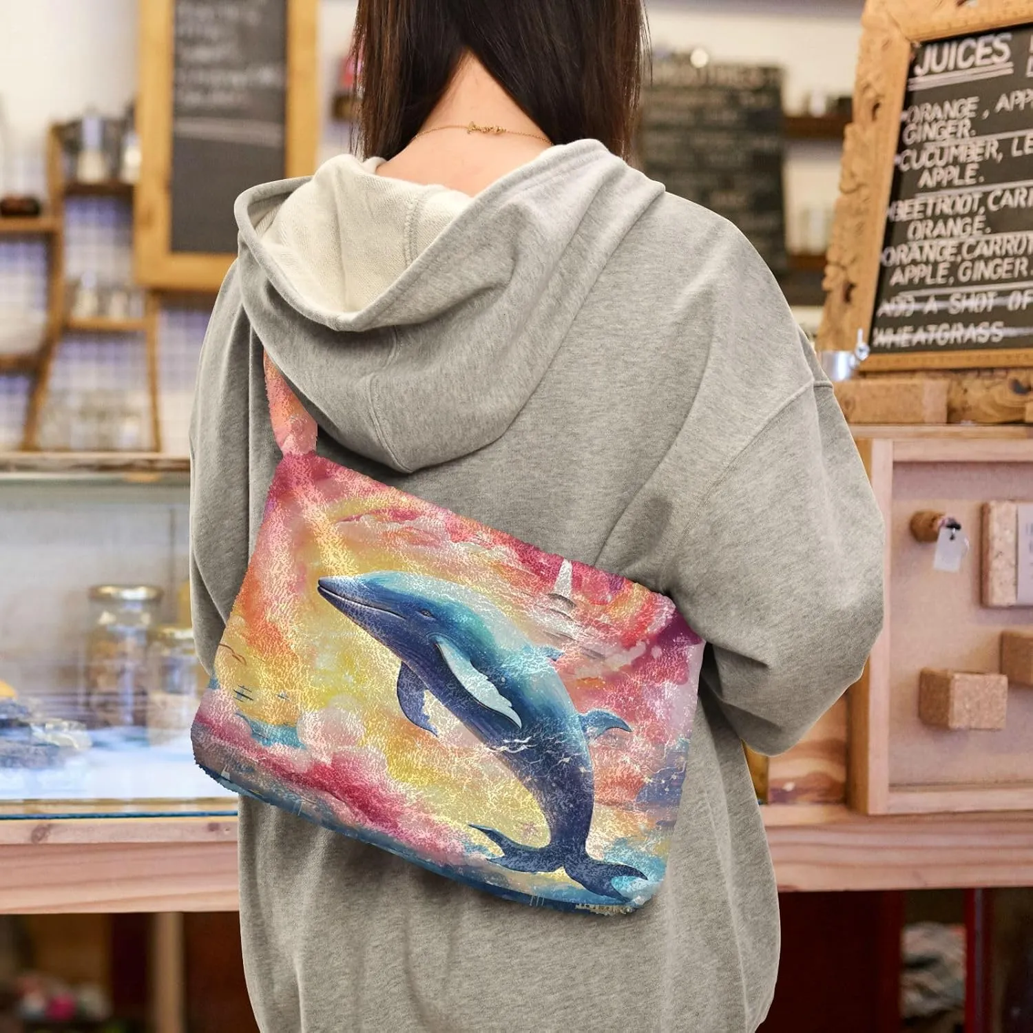 GAIGEO Fantasy World Flower Sea Shoulder Bag, Handbag Shoulder Bag, Crossbody Bookbag for Women