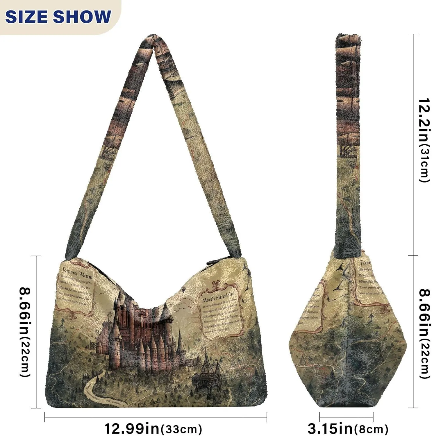 GAIGEO Fantasy World Flower Sea Shoulder Bag, Handbag Shoulder Bag, Crossbody Bookbag for Women