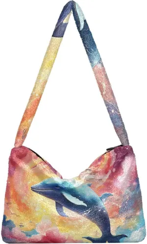GAIGEO Fantasy World Flower Sea Shoulder Bag, Handbag Shoulder Bag, Crossbody Bookbag for Women