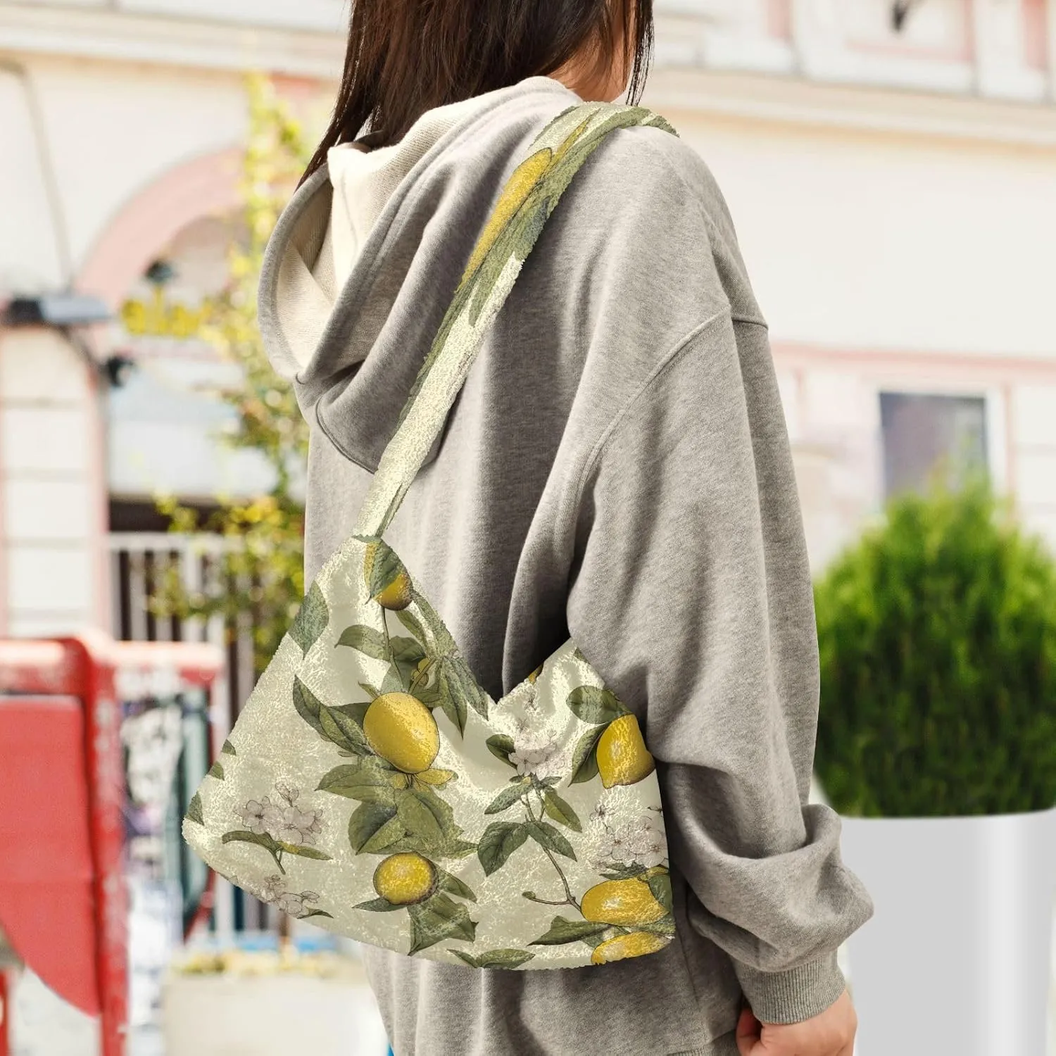 GAIGEO Old Fashioned Lemons Womans Shoulder Bag, Shoulder Bag for Women with Zipper, Womens Outdoor Bag