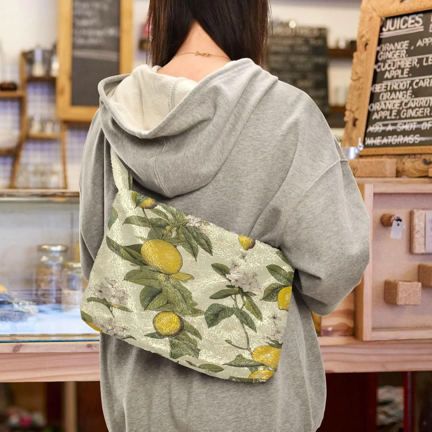 GAIGEO Old Fashioned Lemons Womans Shoulder Bag, Shoulder Bag for Women with Zipper, Womens Outdoor Bag