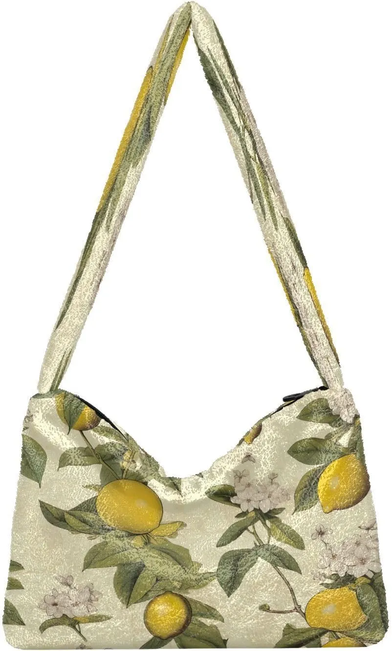 GAIGEO Old Fashioned Lemons Womans Shoulder Bag, Shoulder Bag for Women with Zipper, Womens Outdoor Bag