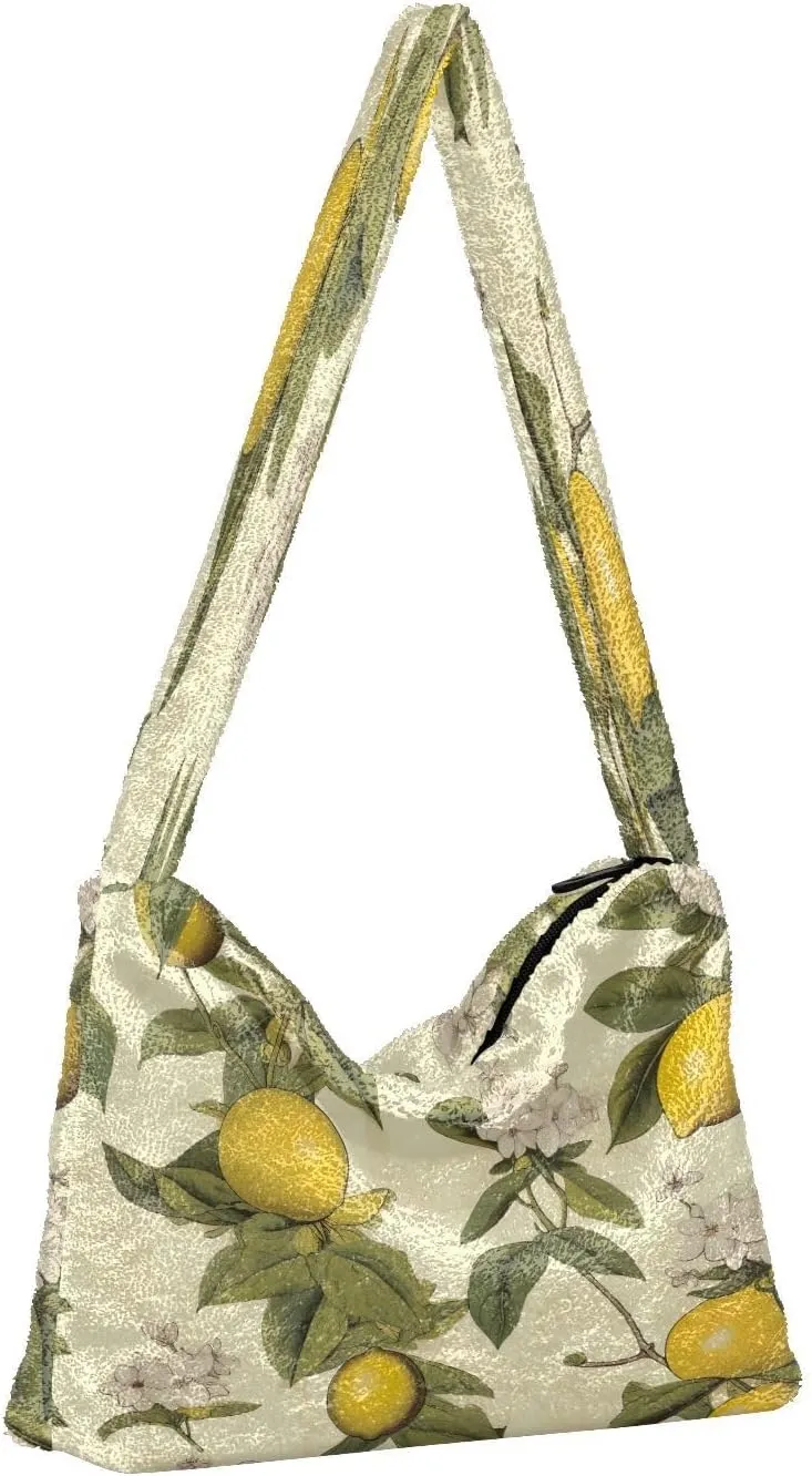 GAIGEO Old Fashioned Lemons Womans Shoulder Bag, Shoulder Bag for Women with Zipper, Womens Outdoor Bag