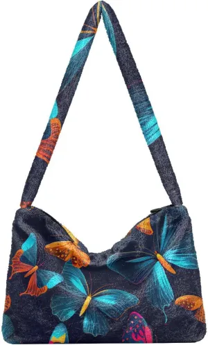 GAIGEO Orange Flower Shoulder Handbag, Handbags for Women Shoulder Bag, Autumn Handbags