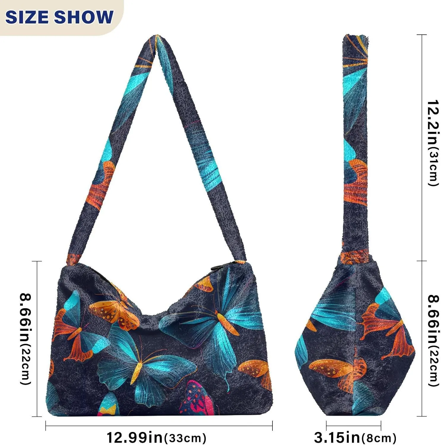 GAIGEO Orange Flower Shoulder Handbag, Handbags for Women Shoulder Bag, Autumn Handbags