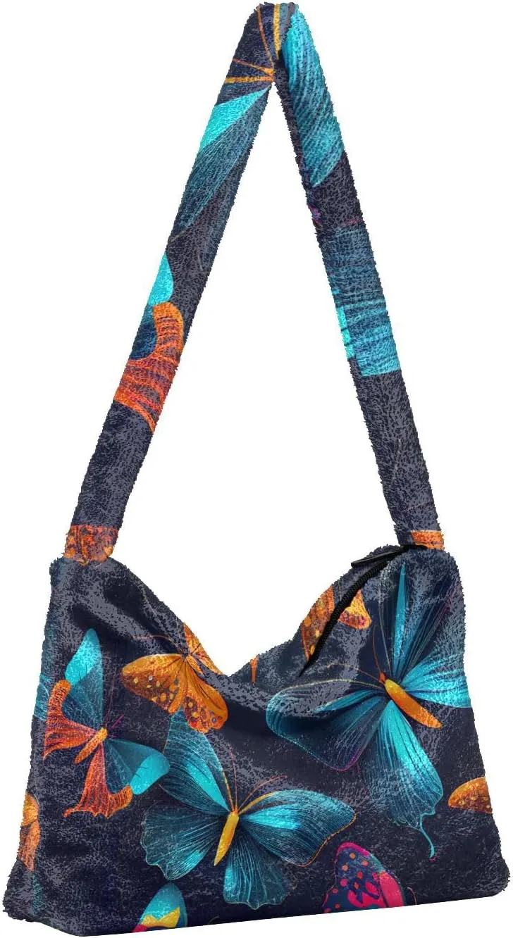 GAIGEO Orange Flower Shoulder Handbag, Handbags for Women Shoulder Bag, Autumn Handbags