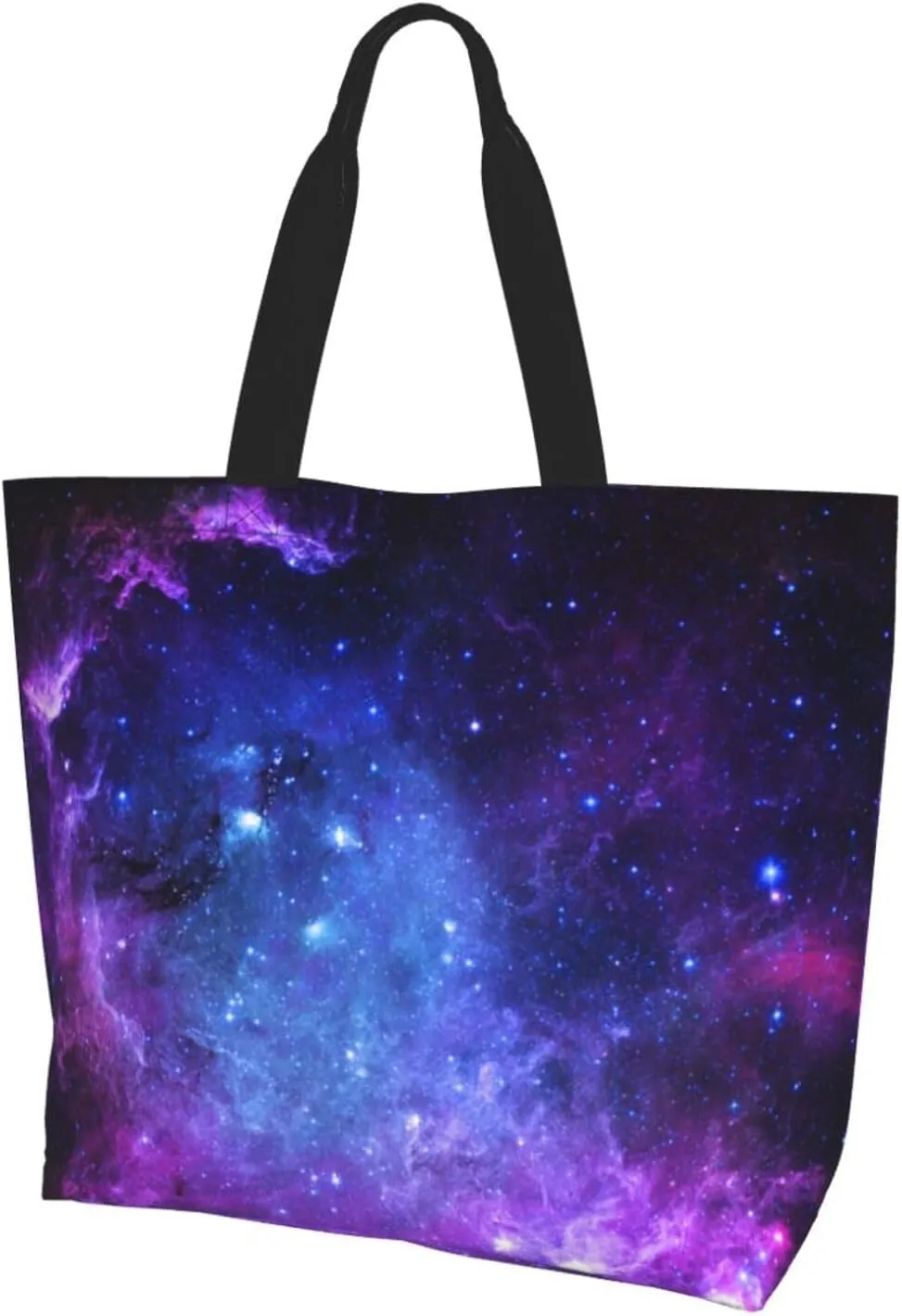 Galaxy Canvas Tote Bag Universe Shoulder Bag Handbag Star Casual Funny Grocery Bags Womens Bag for Outdoor