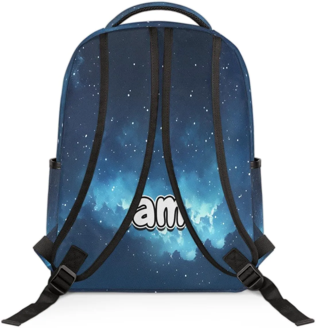 Galaxy Star Outer Space Personalized Laptop Backpack with Name Custom Shoulder Bags for Women Men Waterproof Travel Casual Daypack Laptop Bag Gifts 16.1in