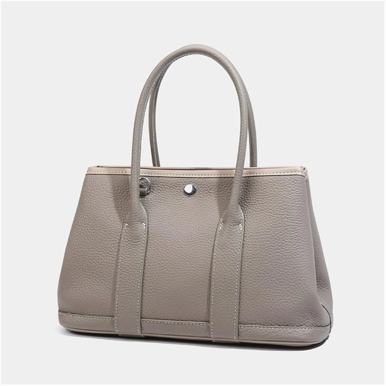 Genuine Leather Black Womens Casual Tote Bags Leather Large Capacity Shoulder Bag Purse HandBag(G)