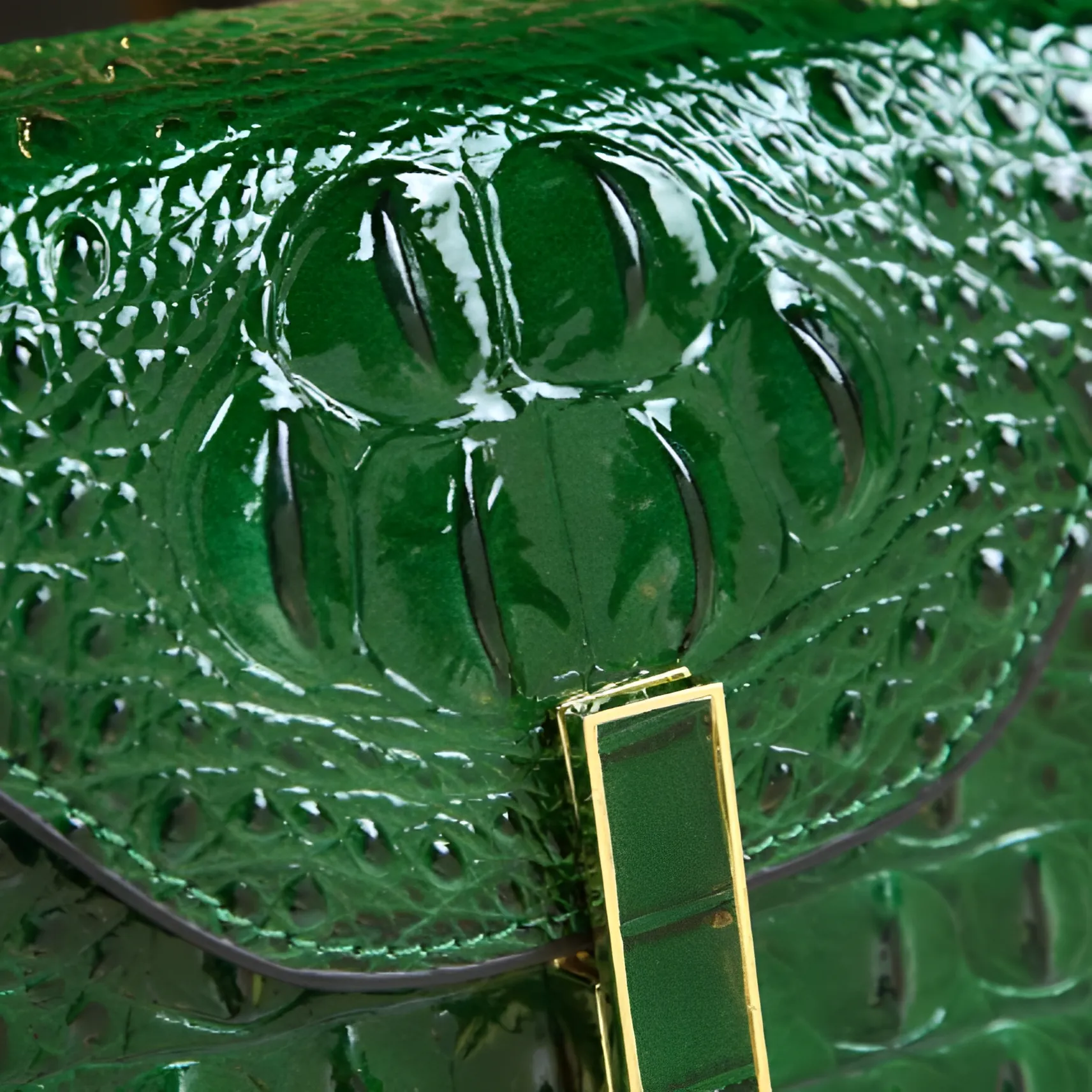 Genuine Leather Crocodile Crossbody Bag – Luxury Handbag