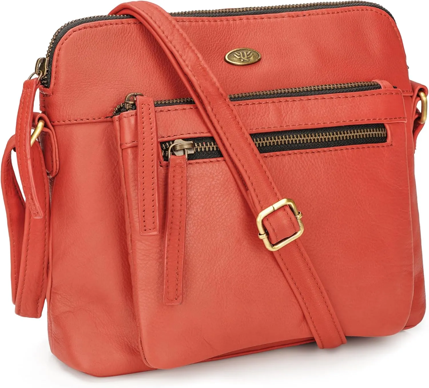 Genuine Leather Crossbody Bags for Women, Premium Handmade Leather Purses - Shoulder Handbags, Adjustable Strap