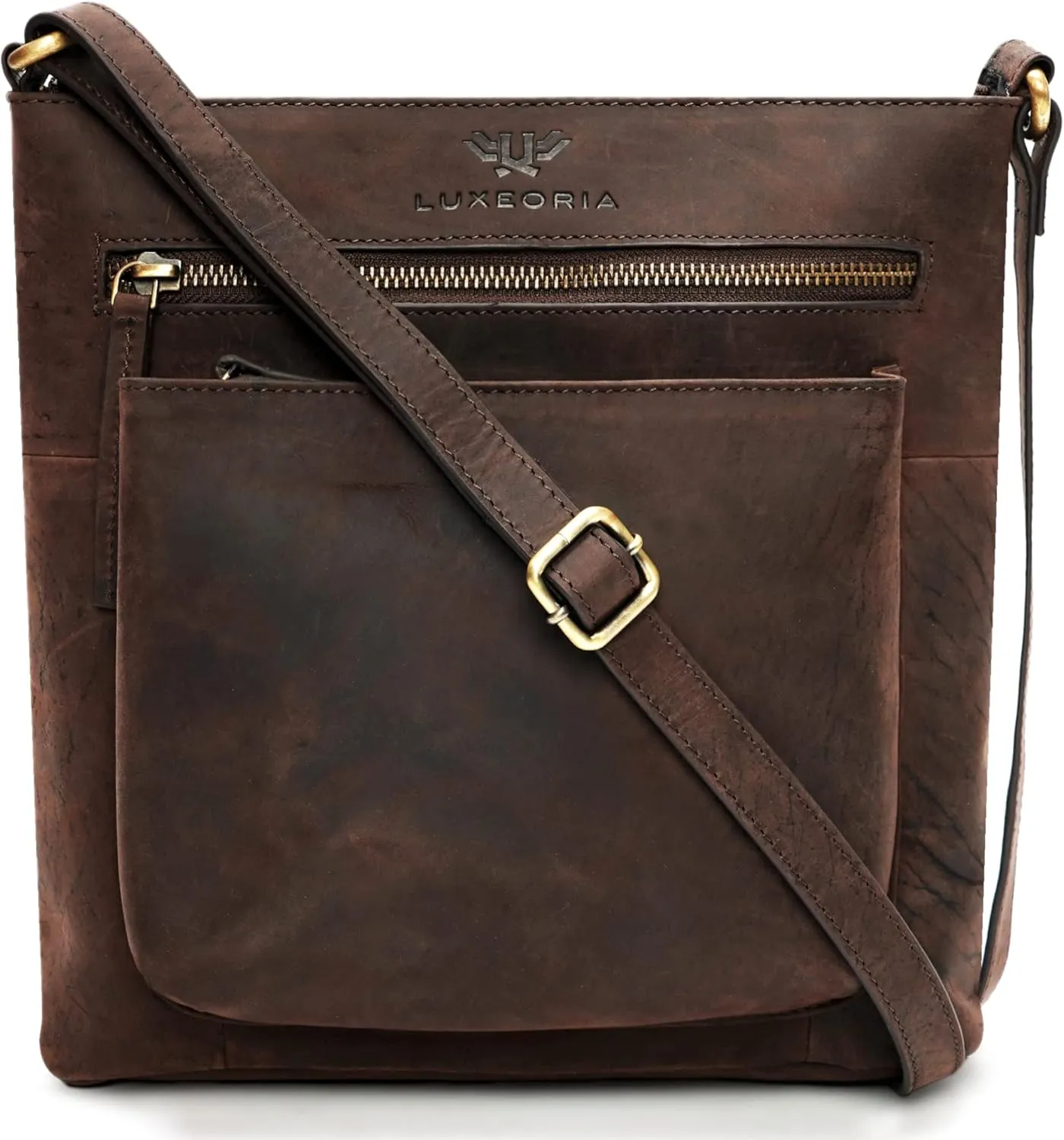 Genuine Leather Crossbody Bags for Women, Premium Handmade Leather Purses - Shoulder Handbags, Adjustable Strap