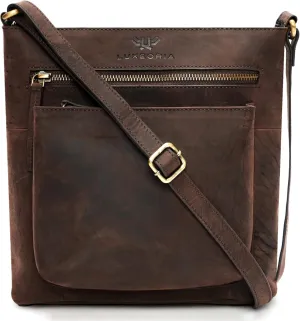 Genuine Leather Crossbody Bags for Women, Premium Handmade Leather Purses - Shoulder Handbags, Adjustable Strap