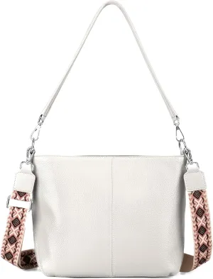 Genuine Leather Purse for Women, Women's Handbags Hobo Bag, Soft Leather Crossbody with Adjustable Wide Strap