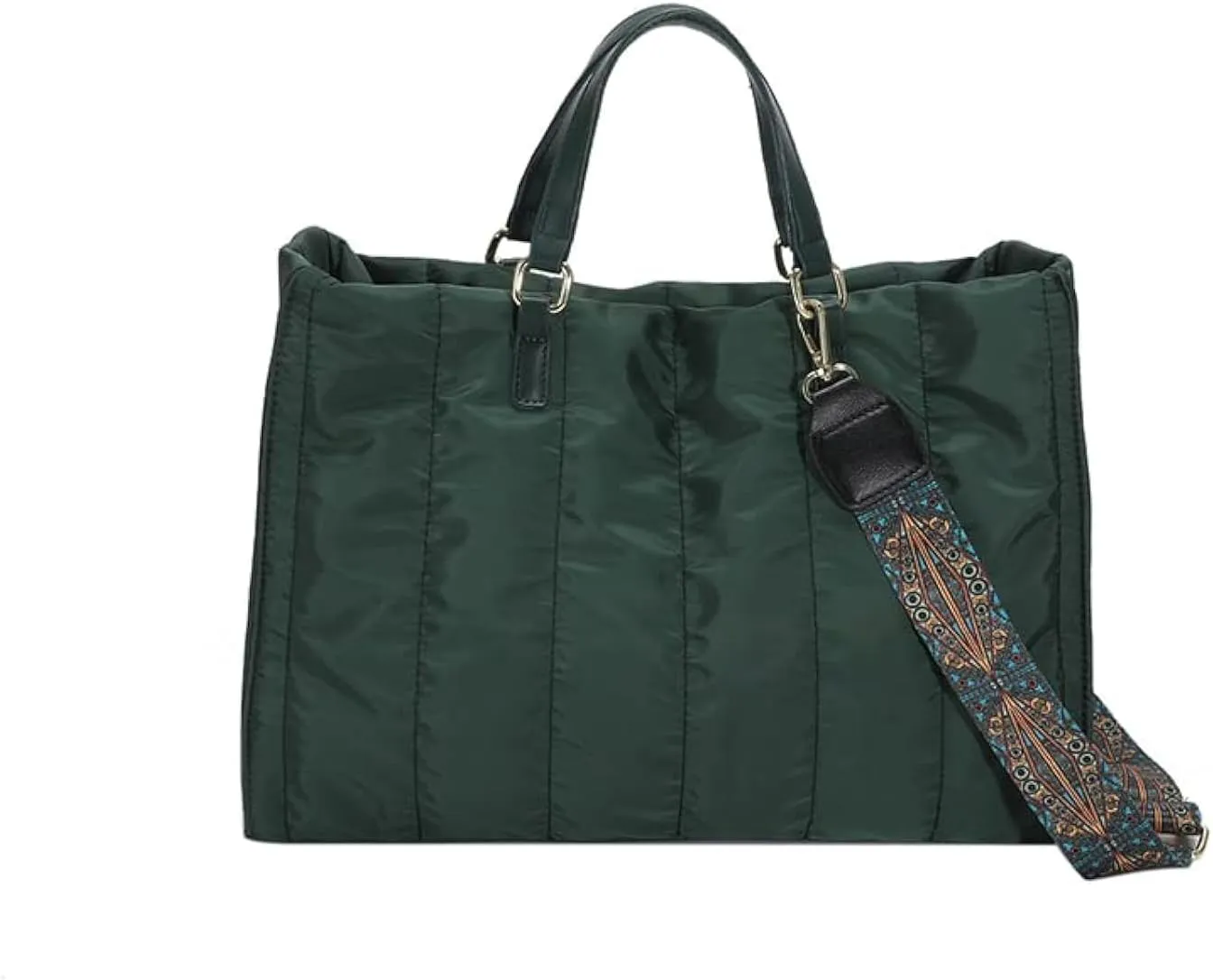 GLOD JORLEE Medium Puffer Bags for Women,Trendy Luxury Quilted Cotton Padded Handbags for Women, Winter Soft Puffy Bag